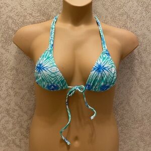 Forever 21 Blue and White Bikini Top
